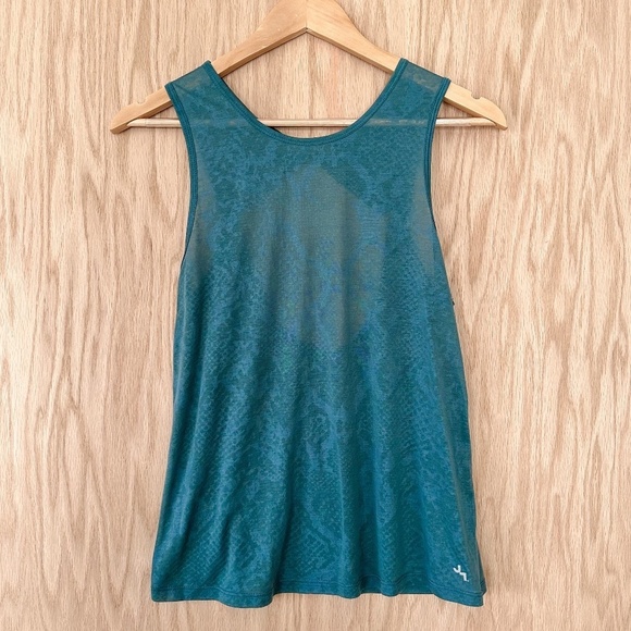 JoyLab Tops - JoyLab Teal Open Back Twist Tank Top